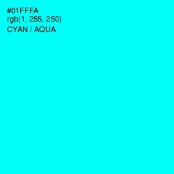 #01FFFA - Cyan / Aqua Color Image